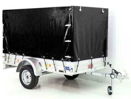 Remolque Koch con lona 125x250cm 750kg | tipo U4 | lona alta 140 cm profesional | negro